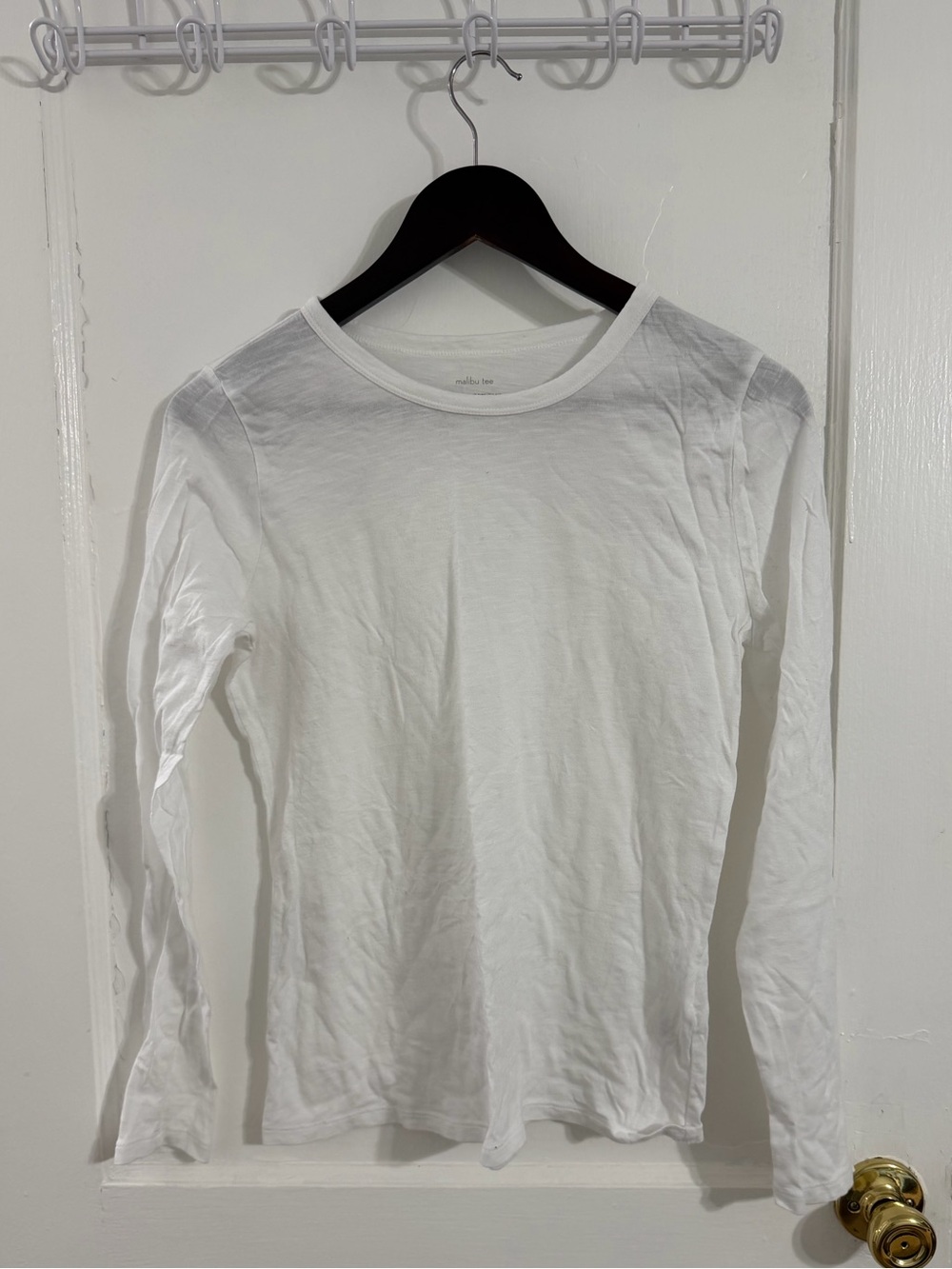 Banana Republic White Long-Sleeve Tee